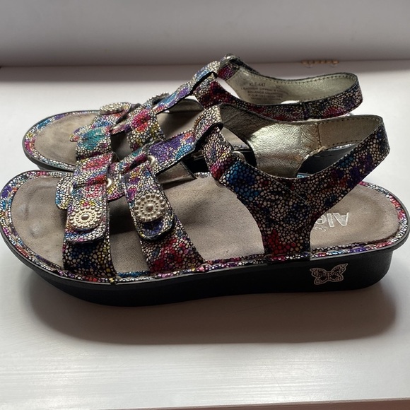 Alegria Kleo Platform Sandal Blissful Print Gladiator Printed Snake Multi Size 7 - Picture 5 of 8